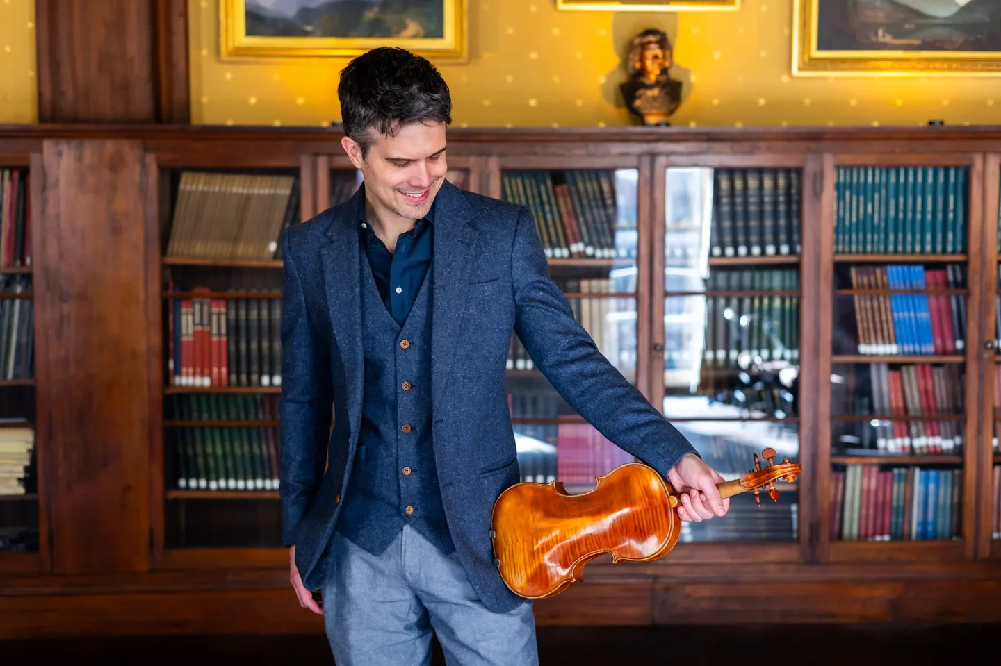 Nathan Gourley with fiddle